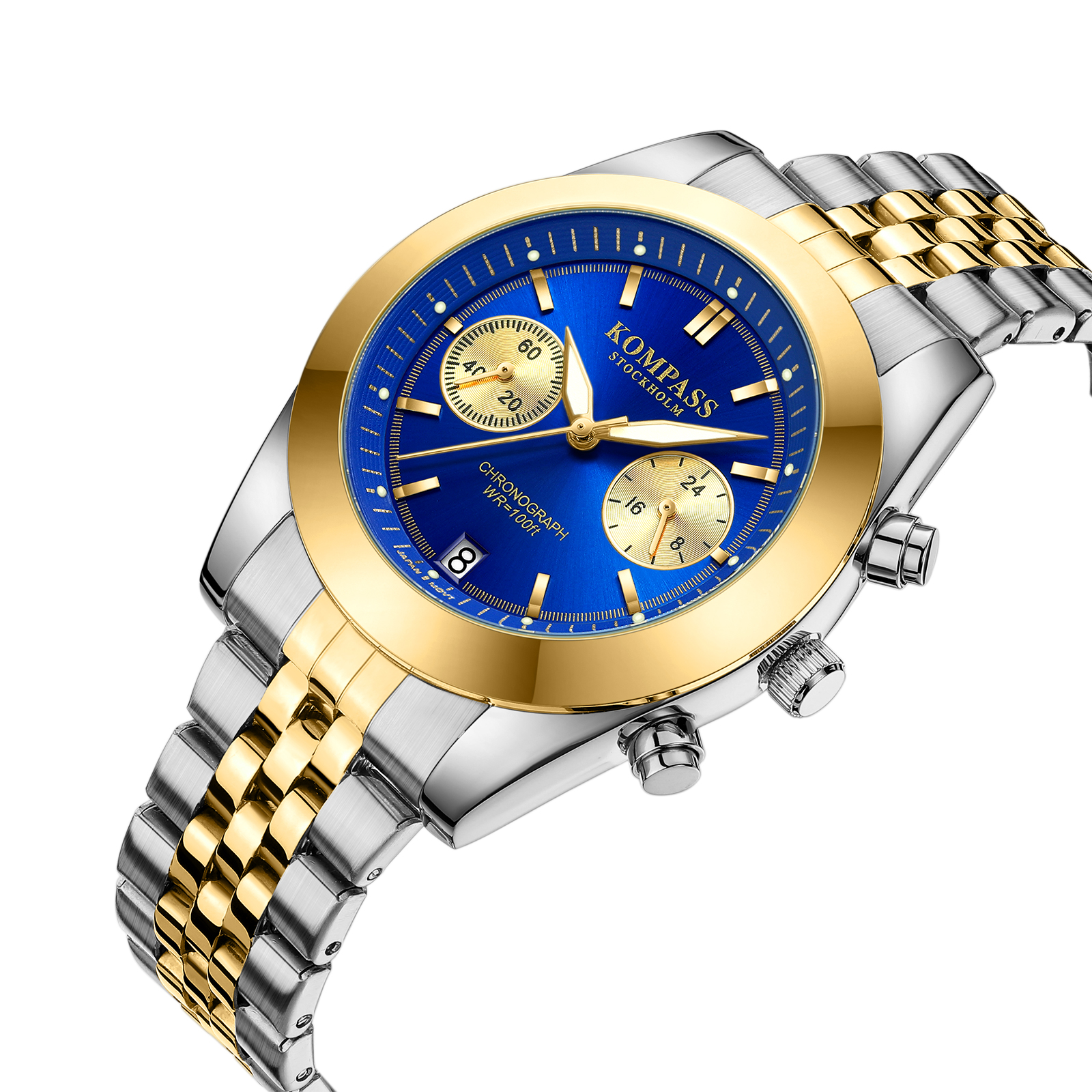 Kompass Navigator Chrono Silver Gold Blue - 2
