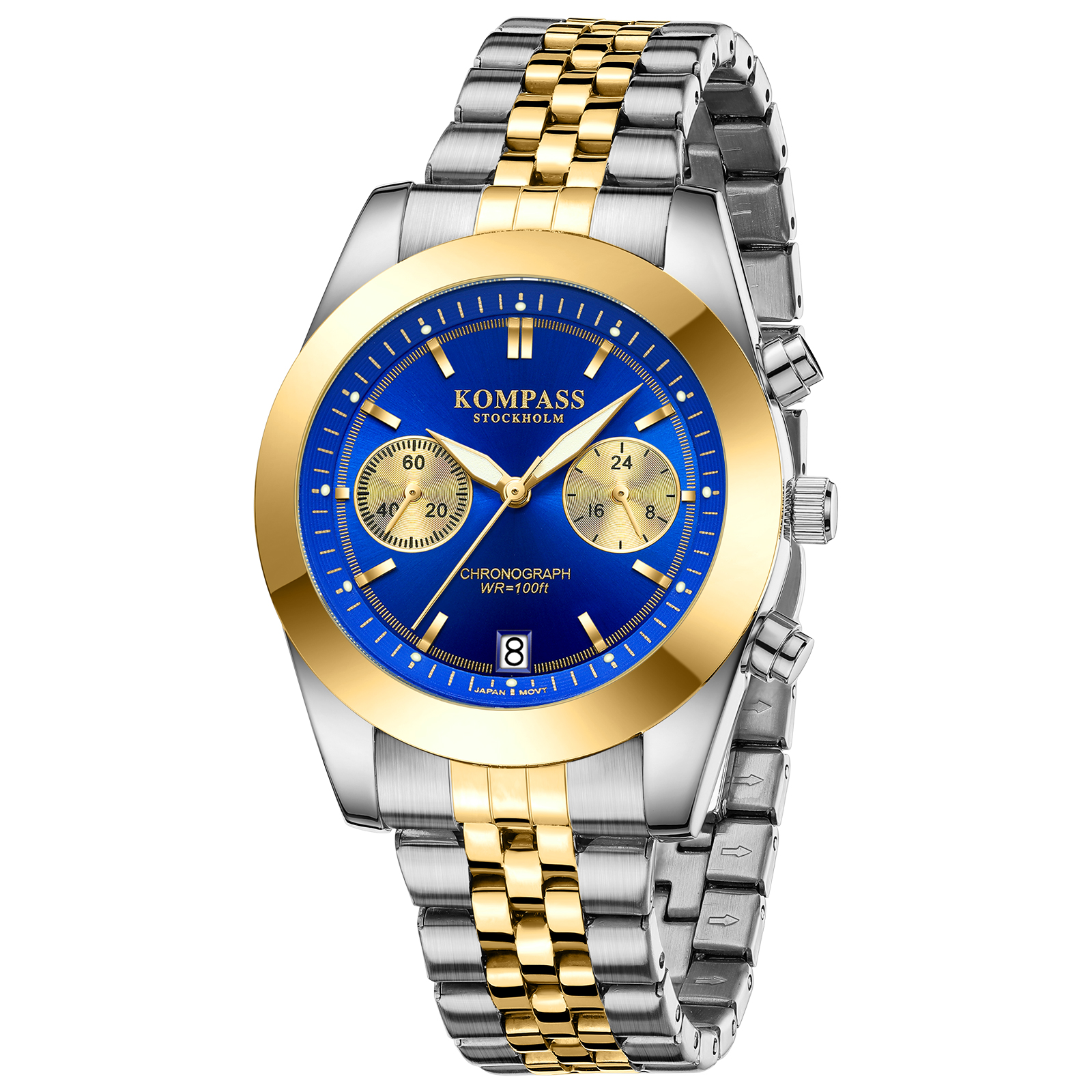 Kompass Navigator Chrono Silver Gold Blue - 3