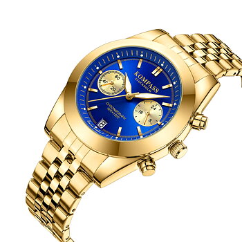 Kompass Navigator Chrono Gold Blue