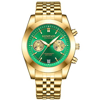 Kompass Navigator Chrono Gold Green