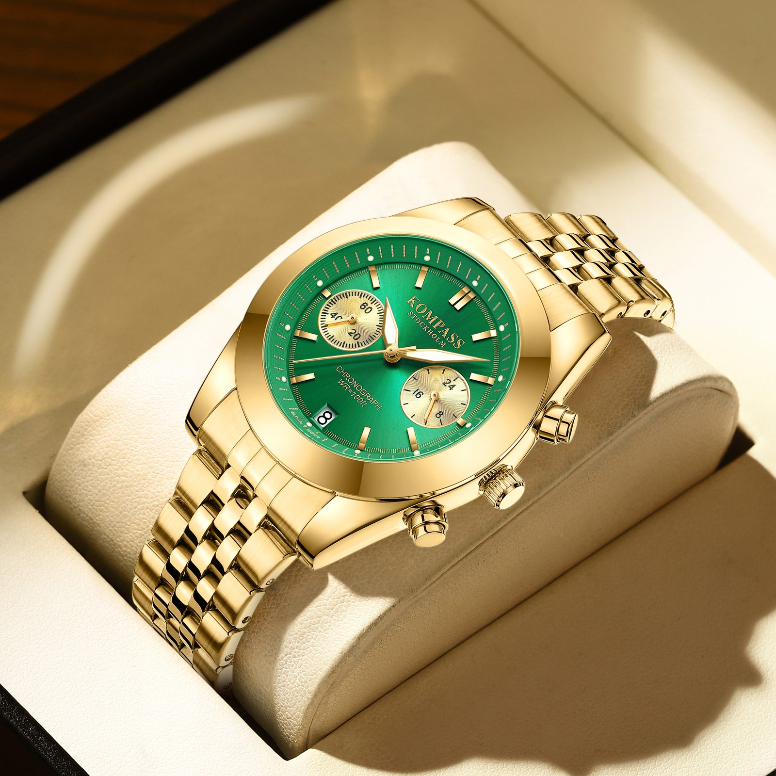 Kompass Navigator Chrono Gold Green - 5