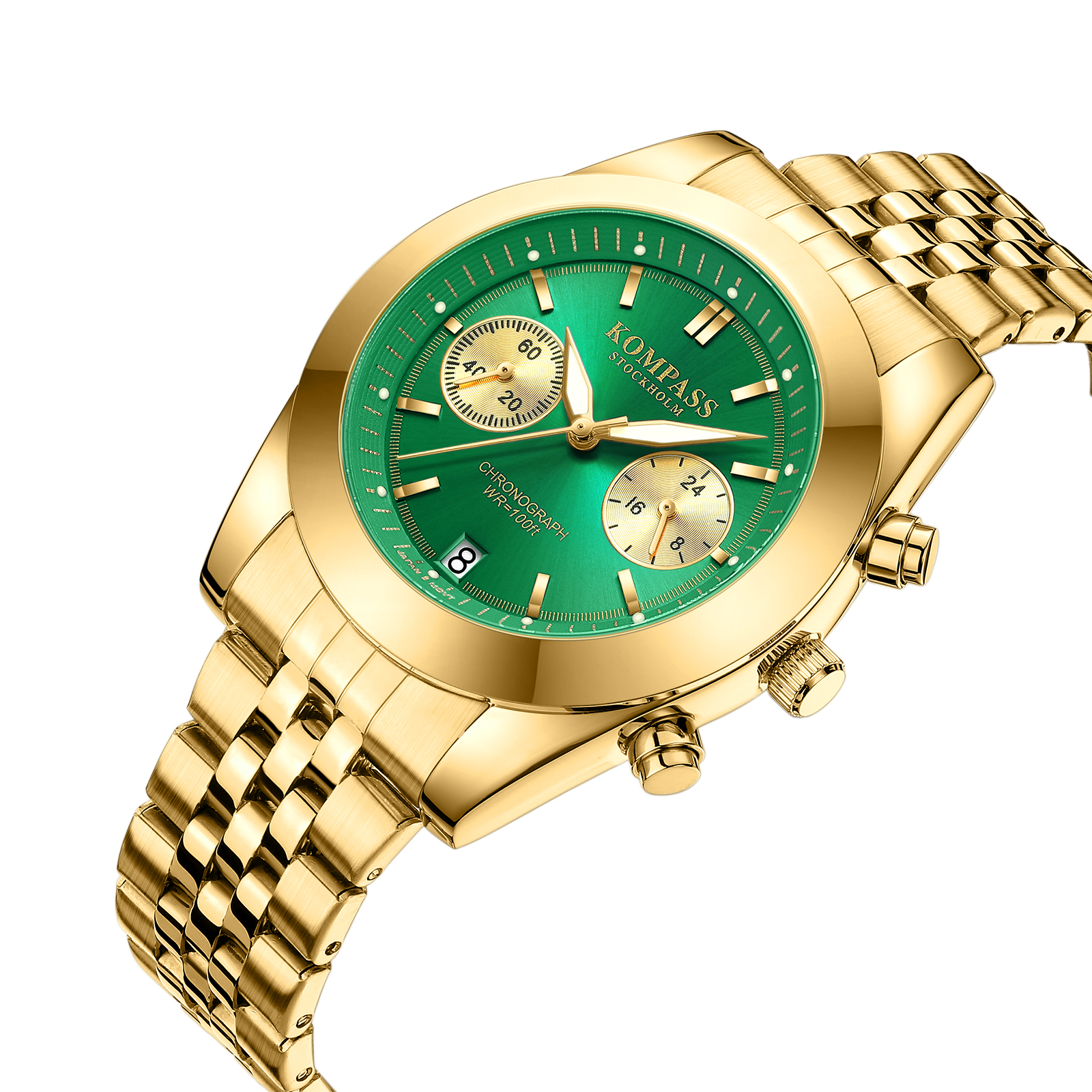 Kompass Navigator Chrono Gold Green - 2