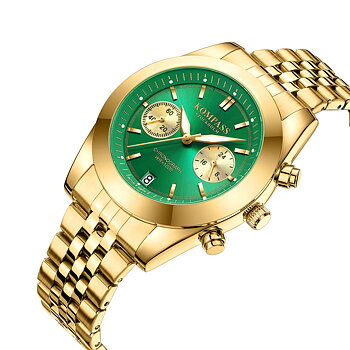 Kompass Navigator Chrono Gold Green