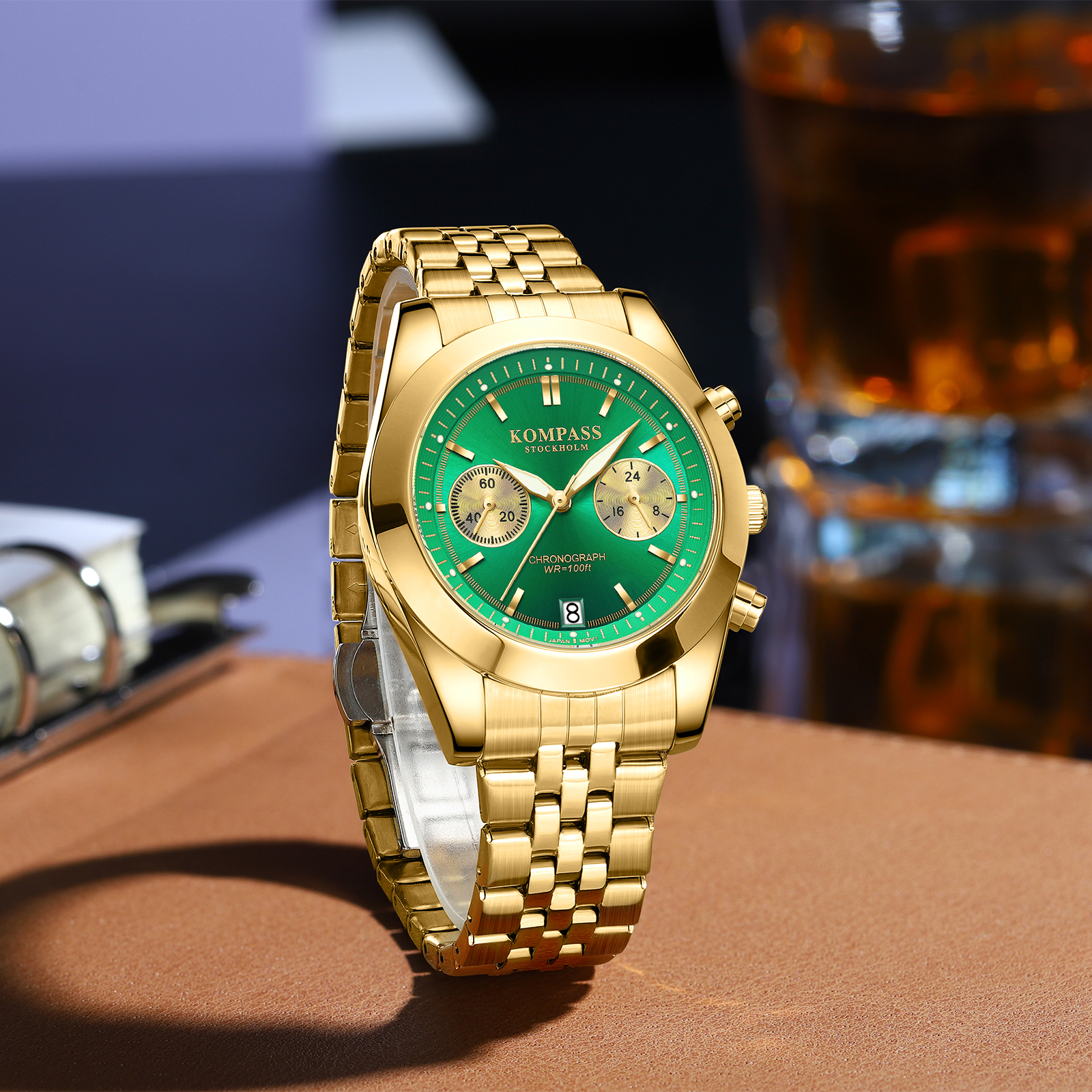 Kompass Navigator Chrono Gold Green - 4