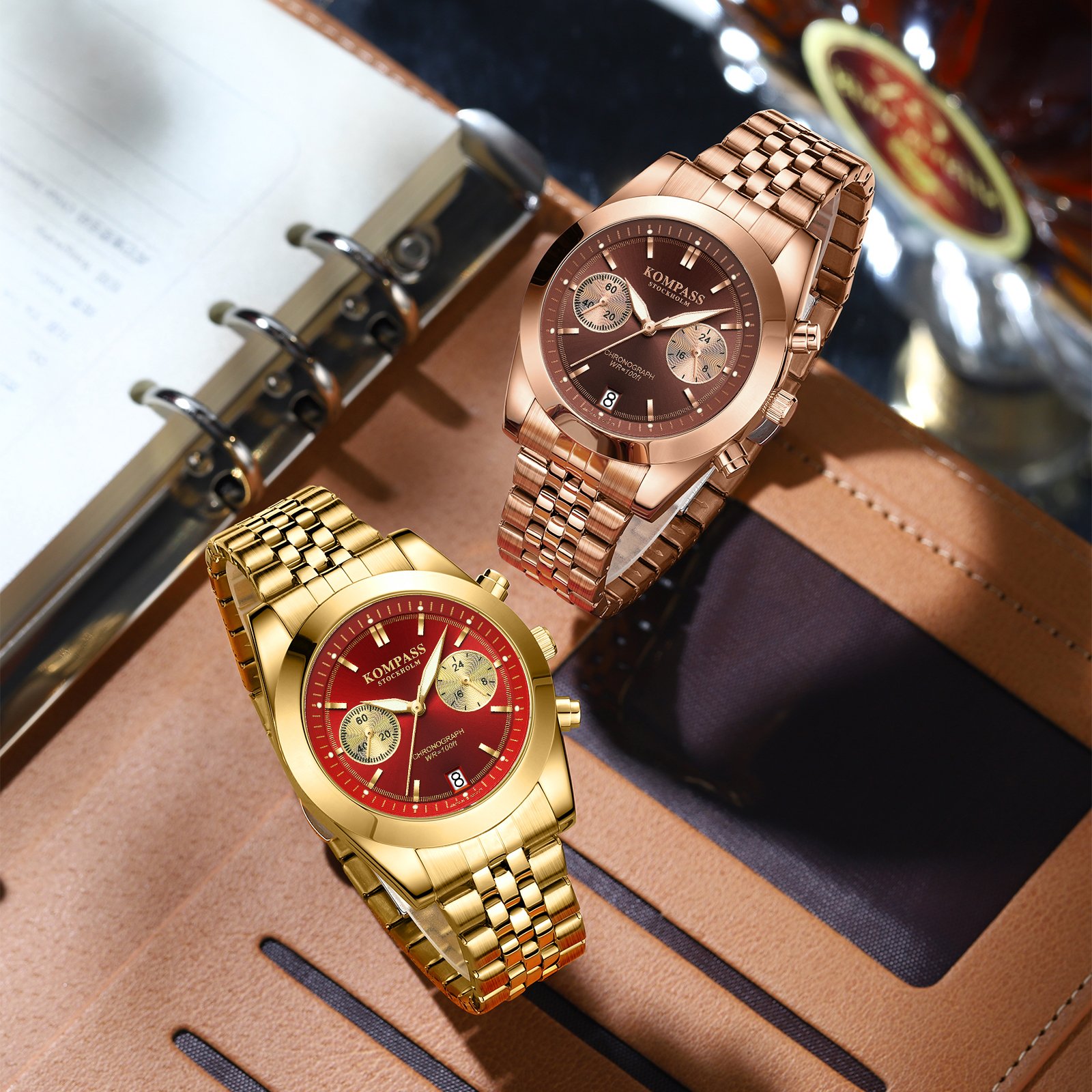 Kompass Navigator Chrono Gold Red - 8