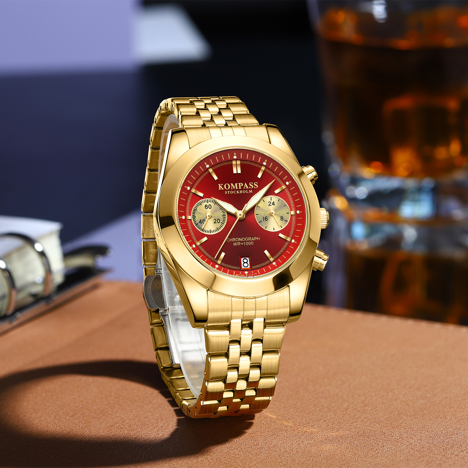 Kompass Navigator Chrono Gold Red - 4