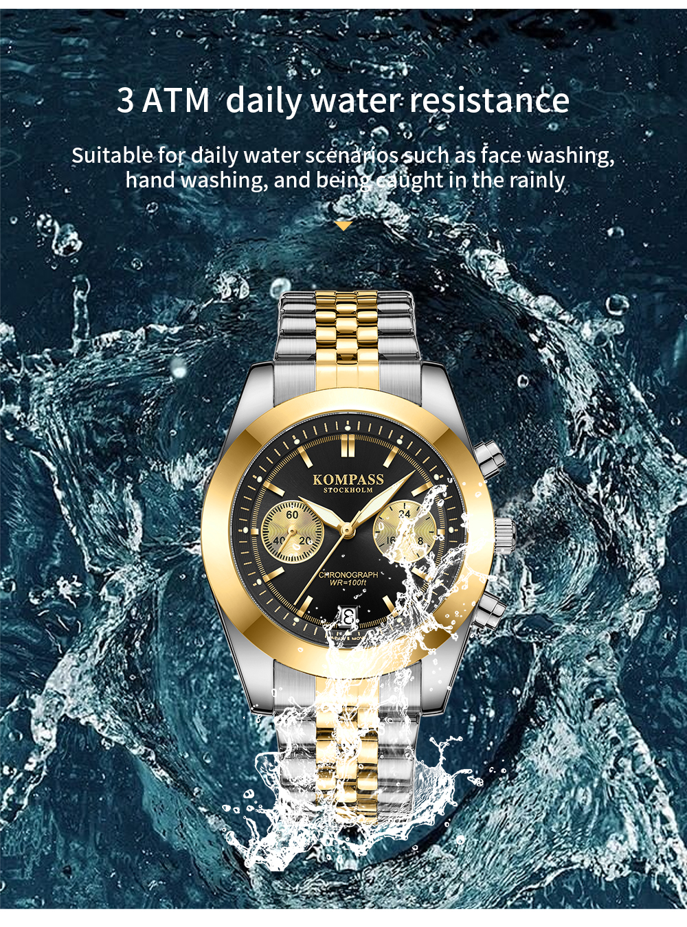 Kompass Navigator Chrono Gold Red - 10