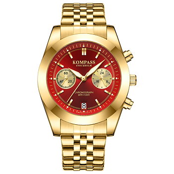 Kompass Navigator Chrono Gold Red