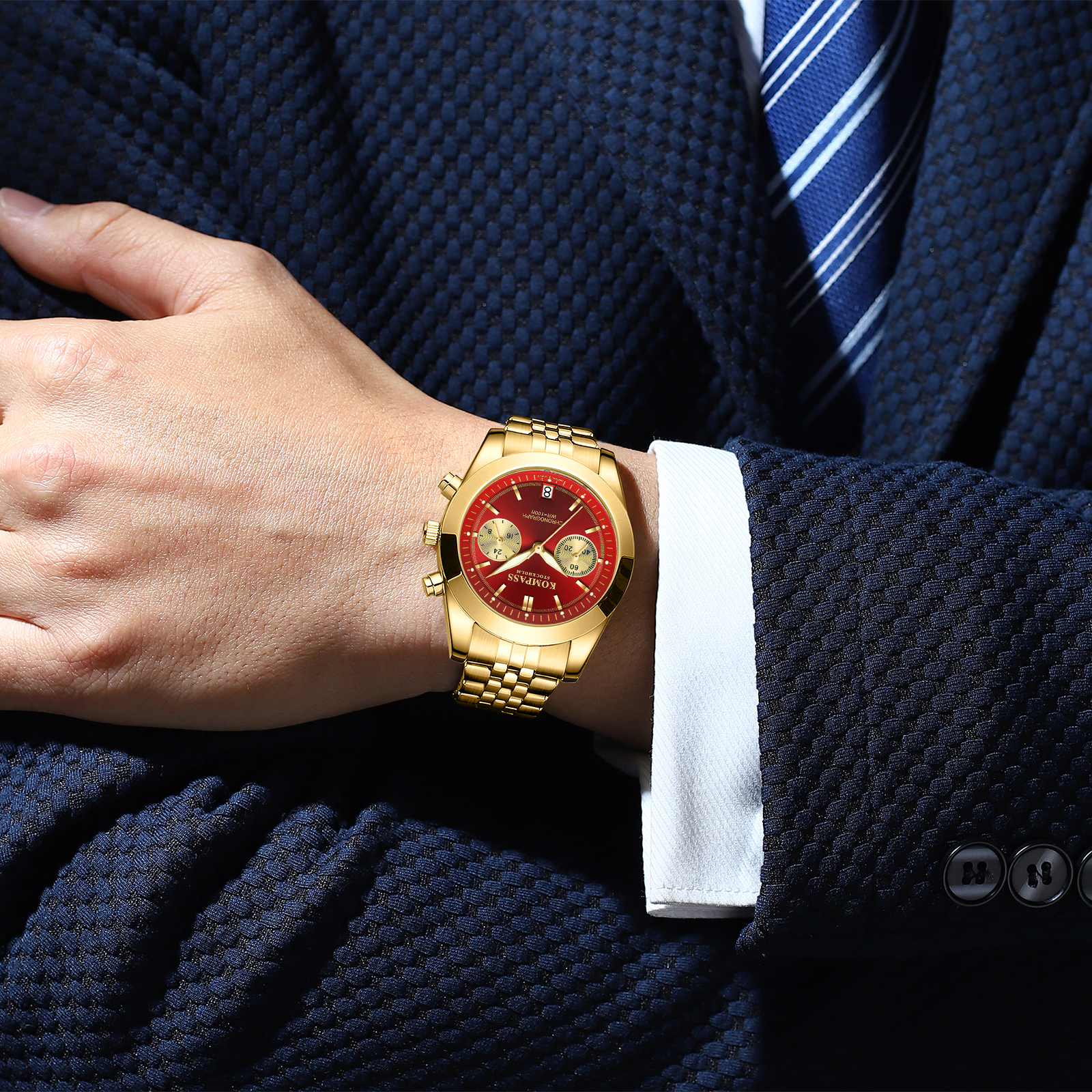 Kompass Navigator Chrono Gold Red - 6