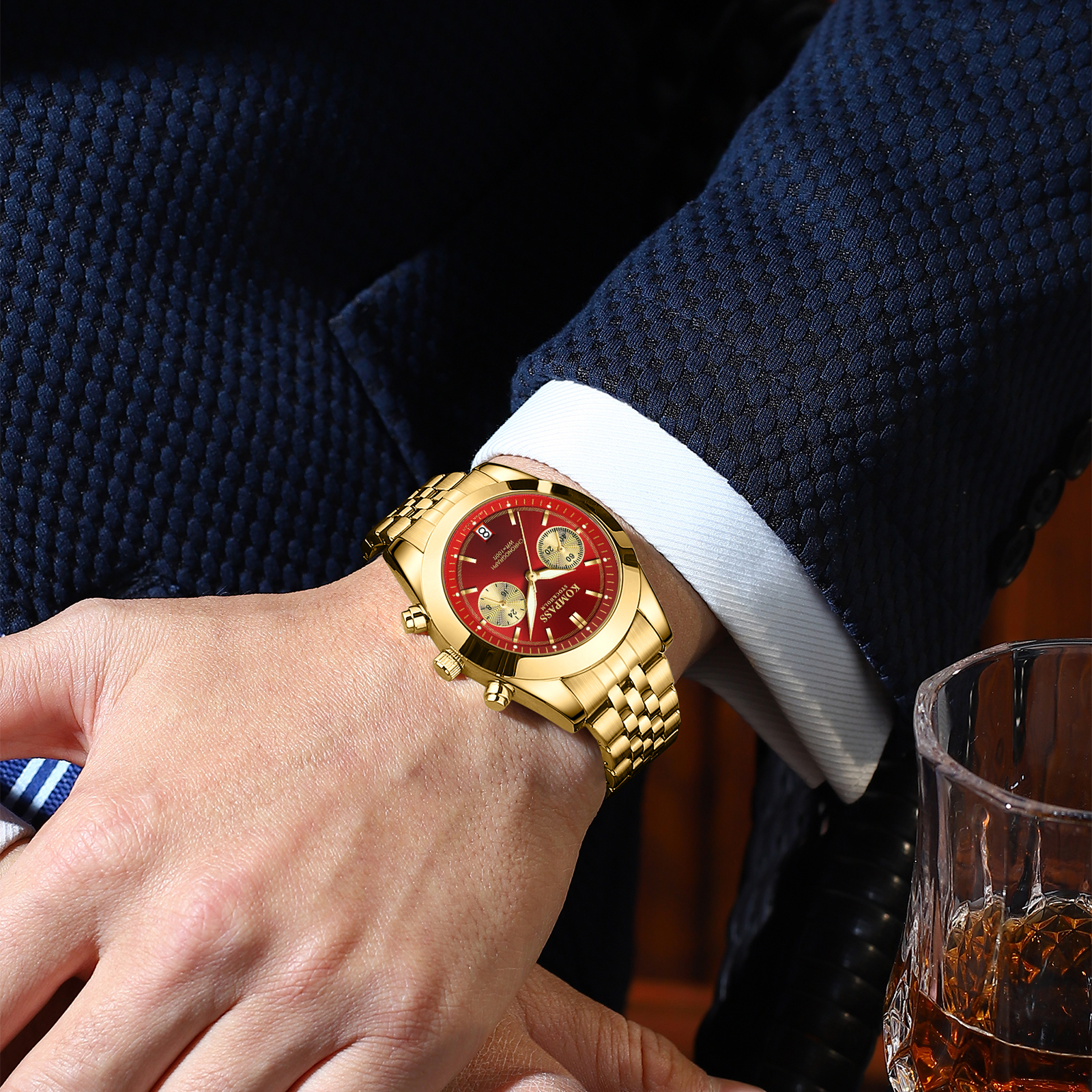Kompass Navigator Chrono Gold Red - 7