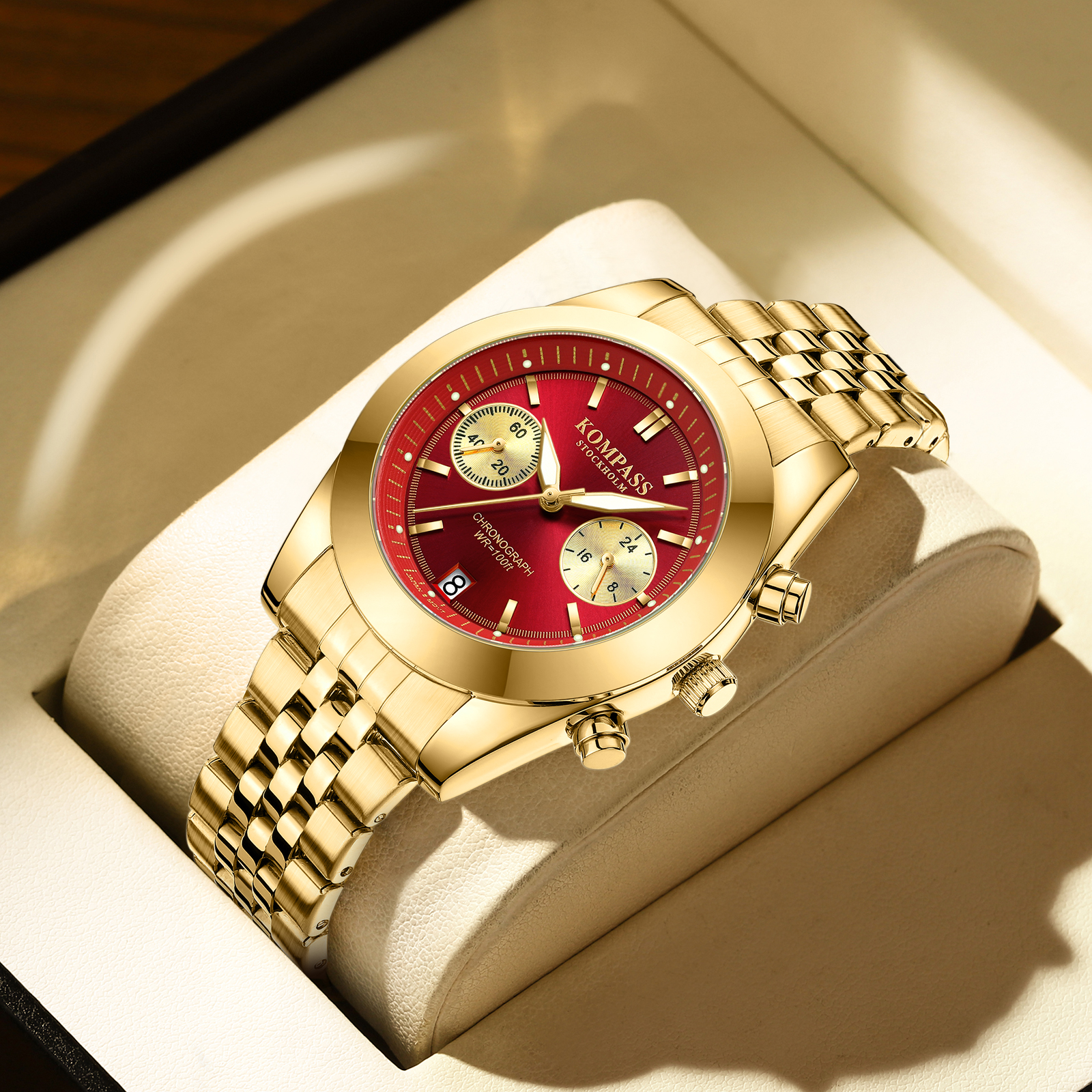 Kompass Navigator Chrono Gold Red - 5