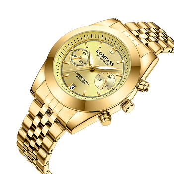 Kompass Navigator Chrono Gold