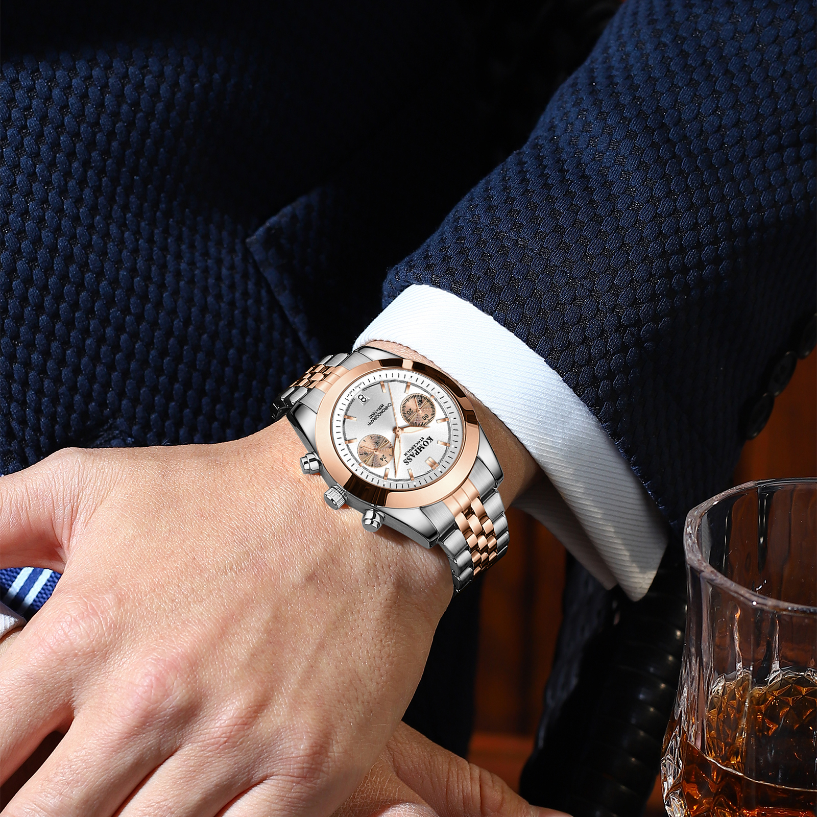 Kompass Navigator Chrono Silver Rose Gold - 7