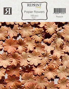 Pappersblommor 20 mm peach 100-p
