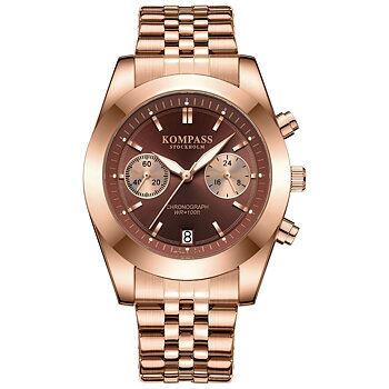 Kompass Navigator Chrono Rose Gold Brown