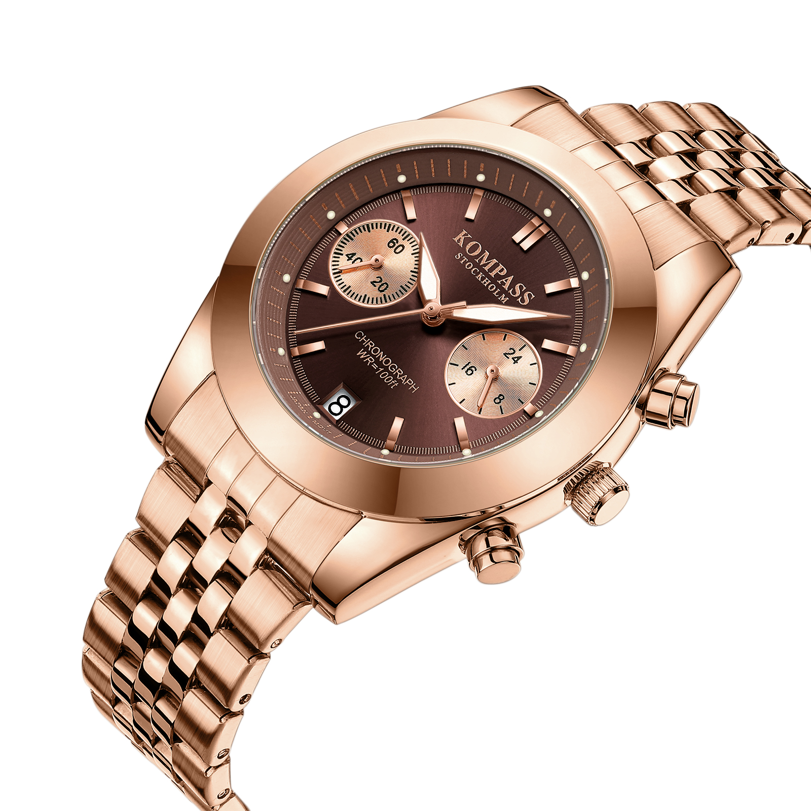 Kompass Navigator Chrono Rose Gold Brown - 2