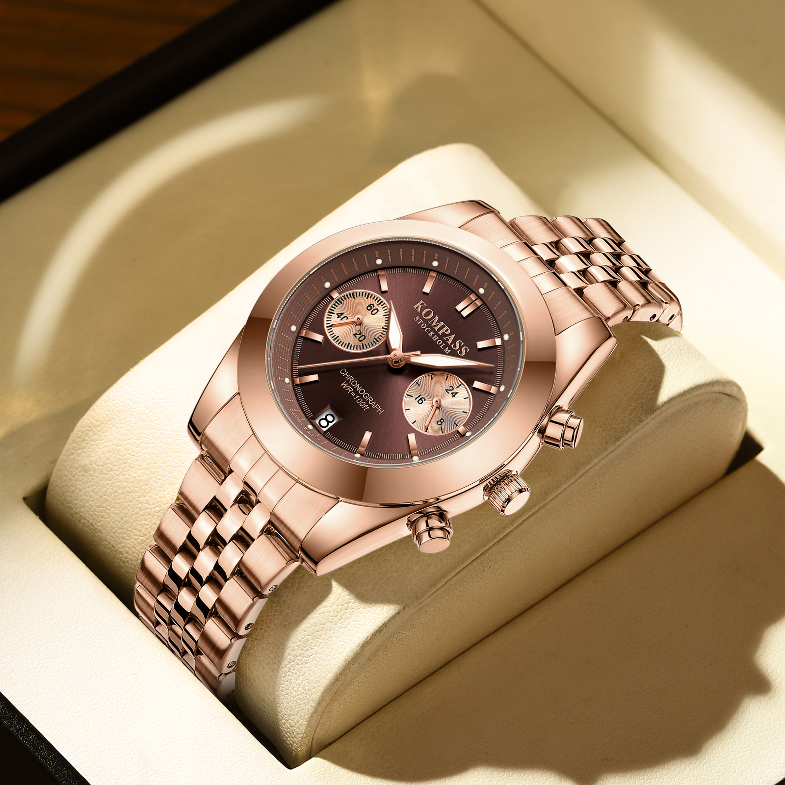 Kompass Navigator Chrono Rose Gold Brown - 5