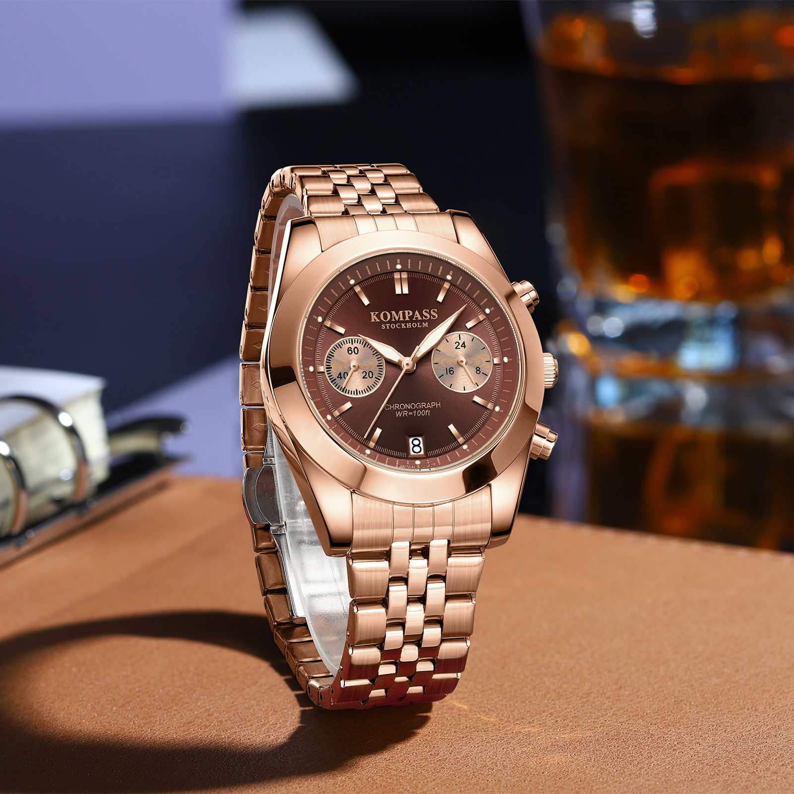Kompass Navigator Chrono Rose Gold Brown - 4