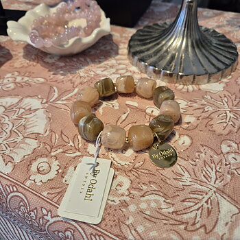 Chunky armband rosa/nougat