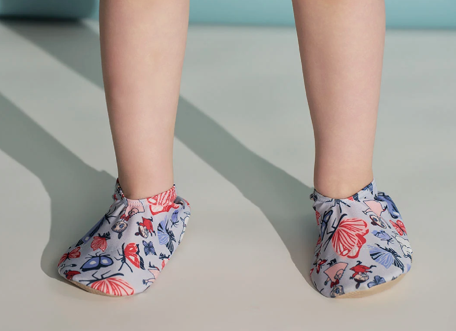 Moomin Baby Slippers - Butterfly Park Light Blue - 2