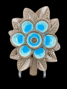 Uppsala-Ekeby, IRMA YOURSTONE, wall relief/wall panel "flower", 1071