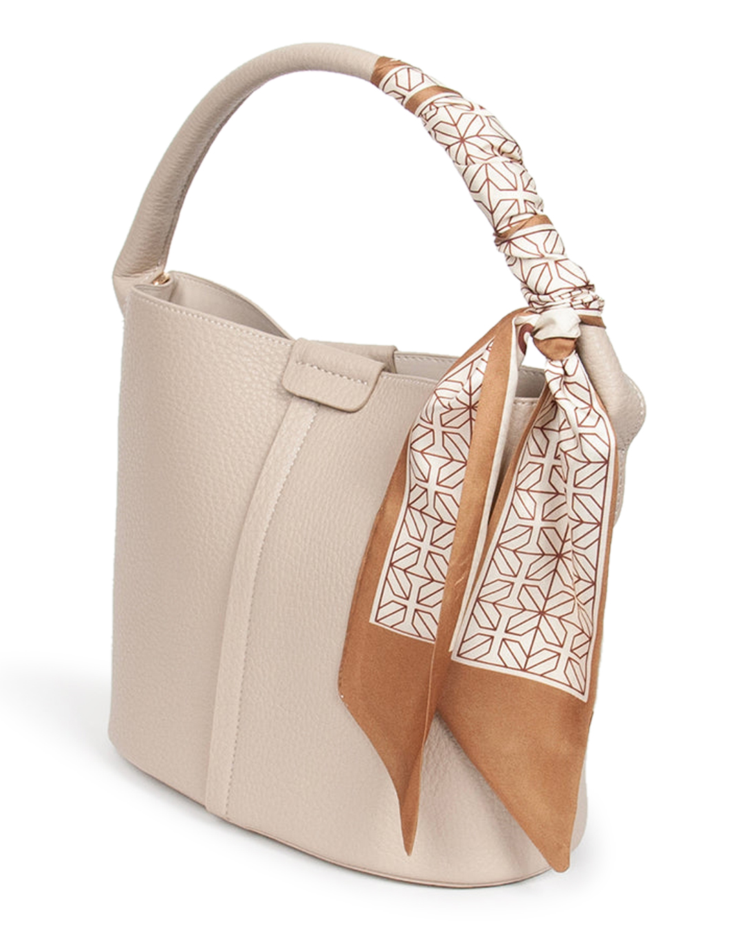 Väska Ibelin ljusbeige med scarf - 3