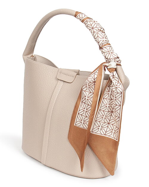 Väska Ibelin ljusbeige med scarf - 3