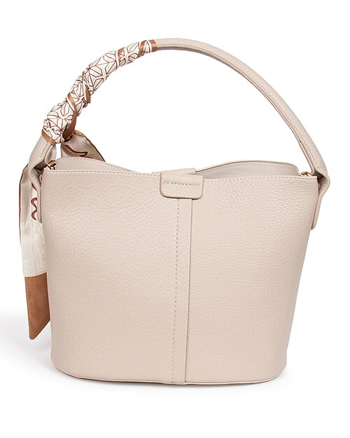 Väska Ibelin ljusbeige med scarf - 4