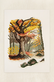 DMC Korsstygnskit Fall 28,5 x 20,7 cm Aida 5,5/14 ct