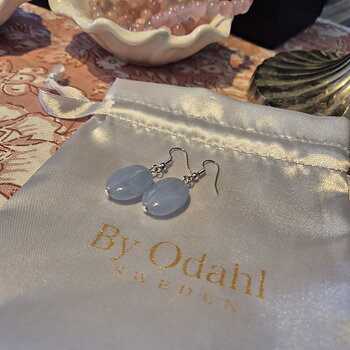 Hook earring silver/ljusblå