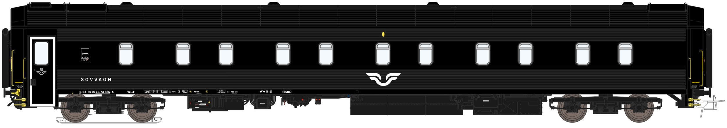 Sovvagn SJ WL4 5602 Svart