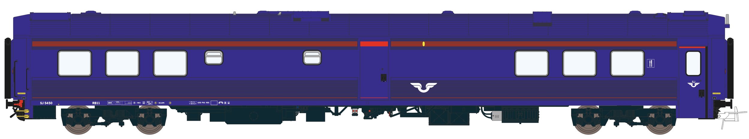 Restaurangvagn SJ RB11 5446 BlueX