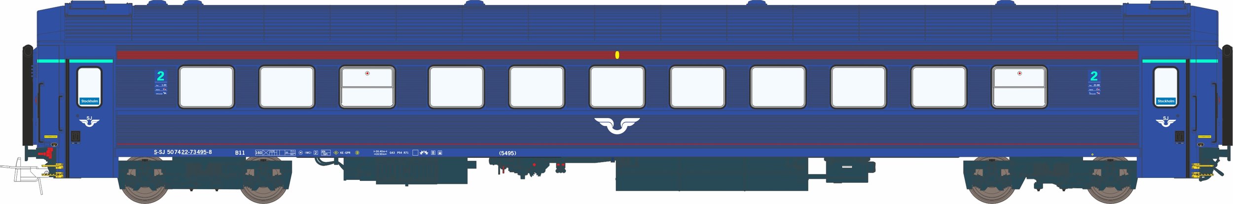 Sittvagn B11 5485 Blue-X (UIC-nummer)