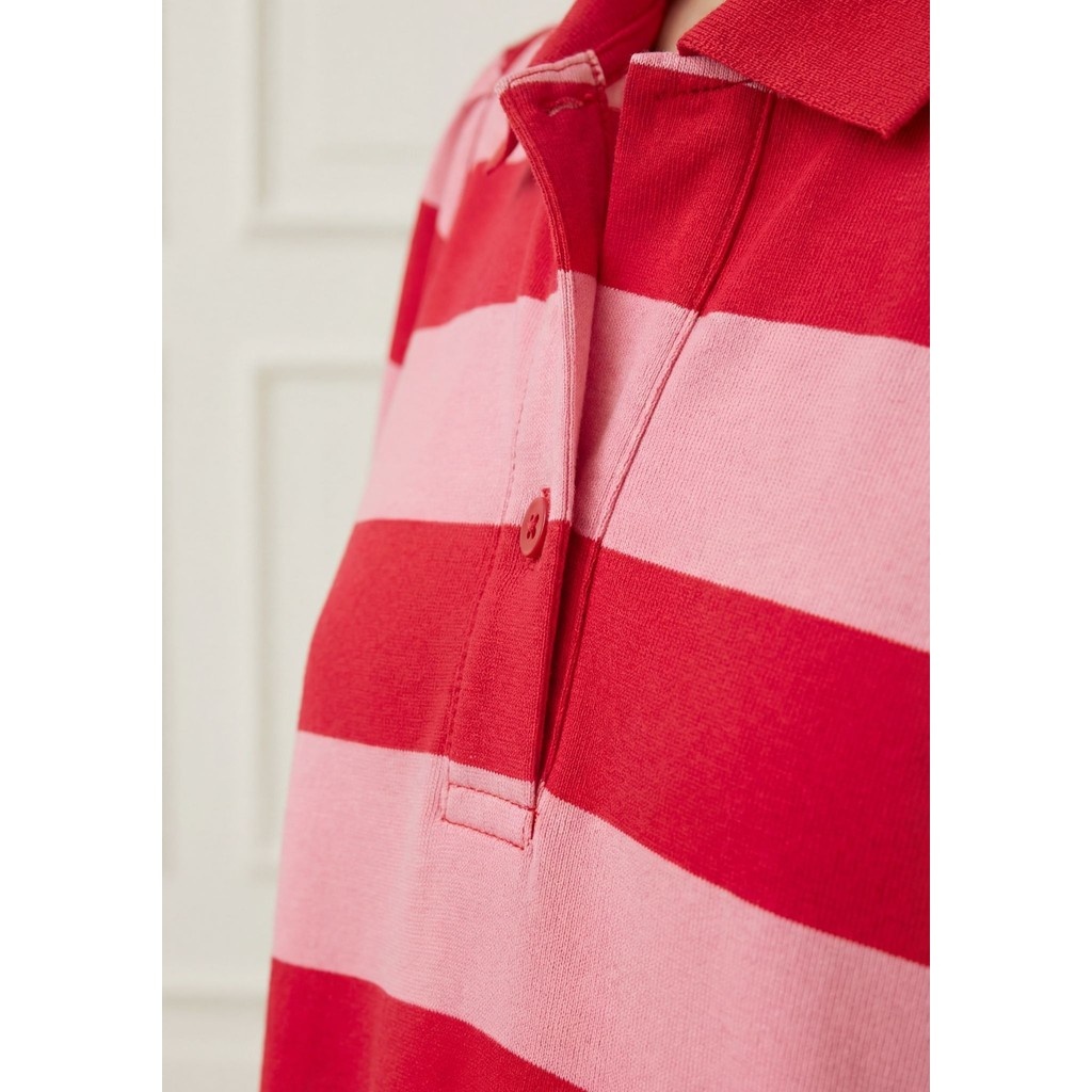 Ditte New Dress - Raspberry/Pink Stripe - Isay - 4
