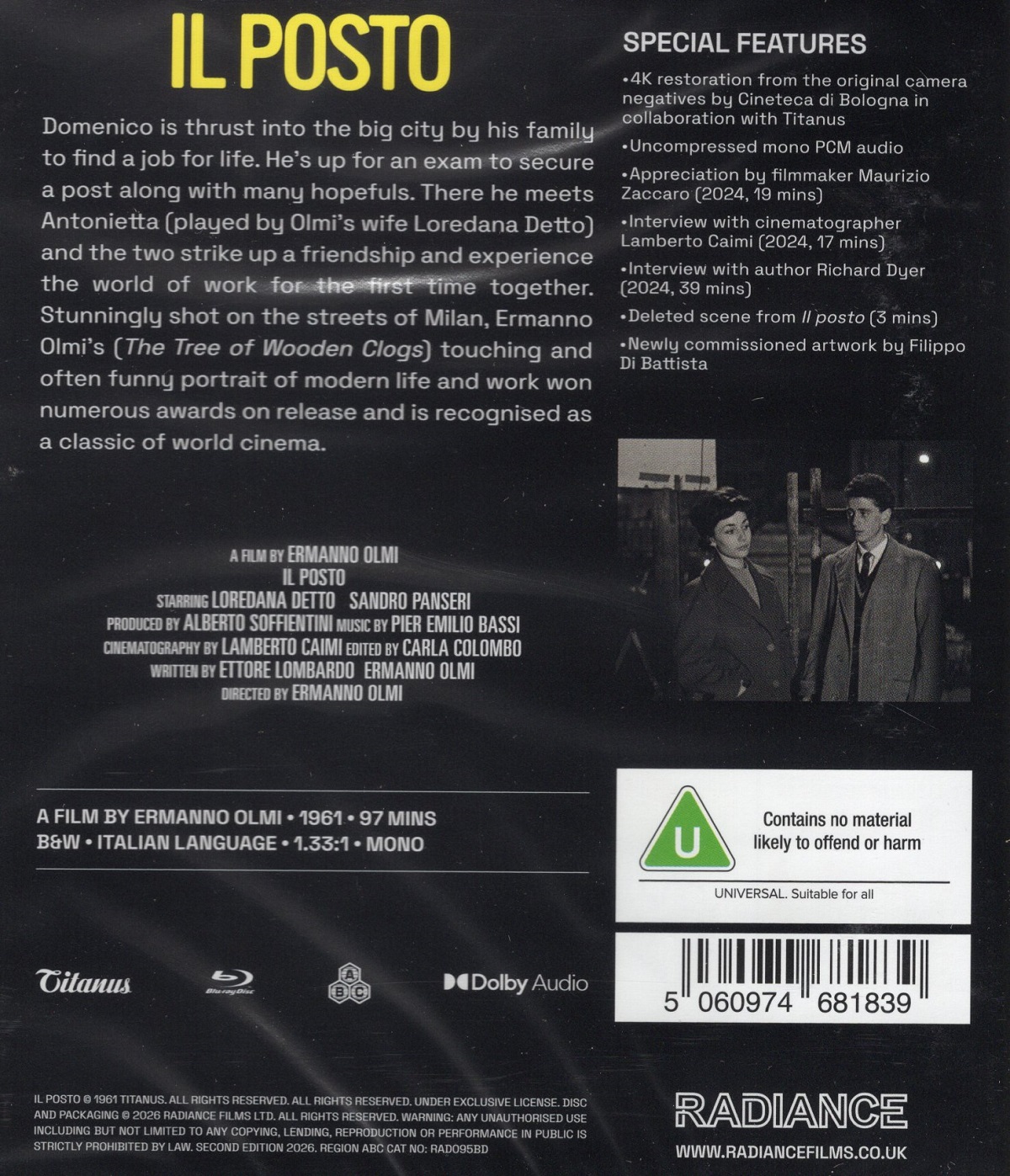 Il Posto (ej svensk text) (Blu-ray) - 2