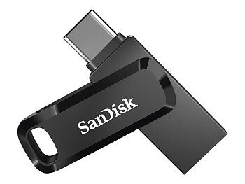 SanDisk Ultra Dual Drive Go 128 GB USB 3.2 Gen 1 / USB-C USB-minne Svart