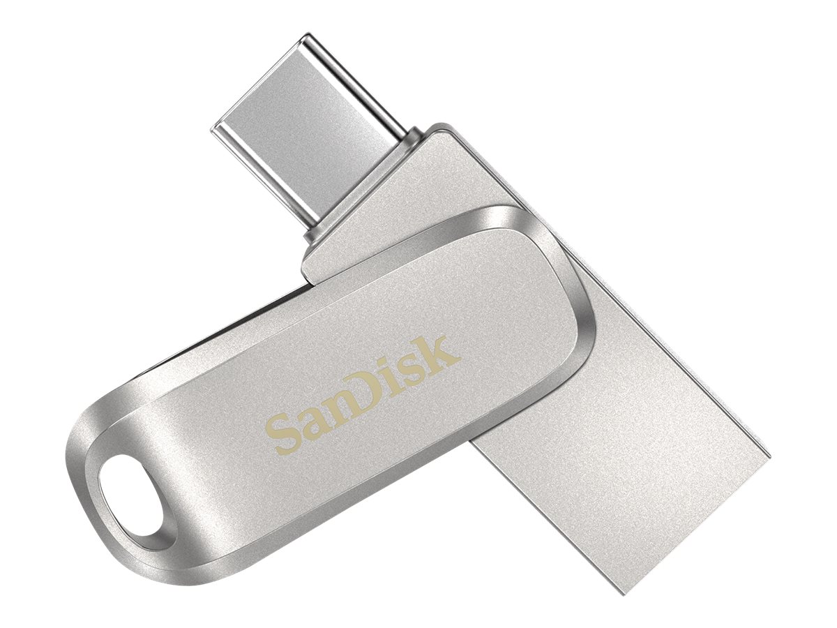 SanDisk Ultra Dual Drive Luxe 128GB USB 3.1 Gen 1 / USB-C USB-minne Silver