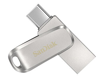 SanDisk Ultra Dual Drive Luxe 128GB USB 3.1 Gen 1 / USB-C USB-minne Silver