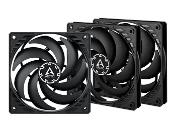 ARCTIC P12 Slim PWM PST Fan 3-pack Svart 120 mm