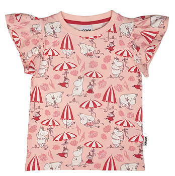 Mumin Barn T-shirt - Snäckstrand Korall