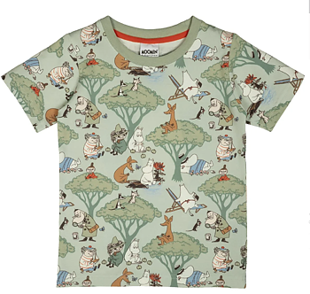 Mumin Barn T-shirt - Ledighet Ljusgrön
