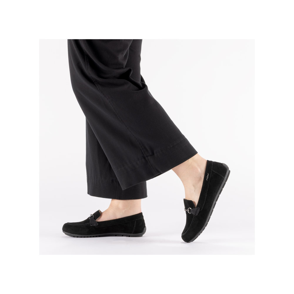 Rieker Ballerina skinn Svart - 11
