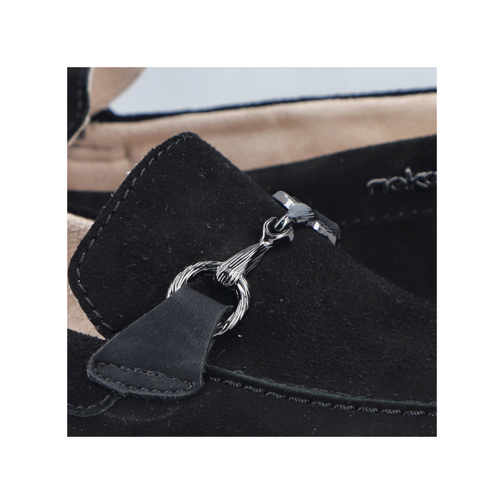 Rieker Ballerina skinn Svart - 10
