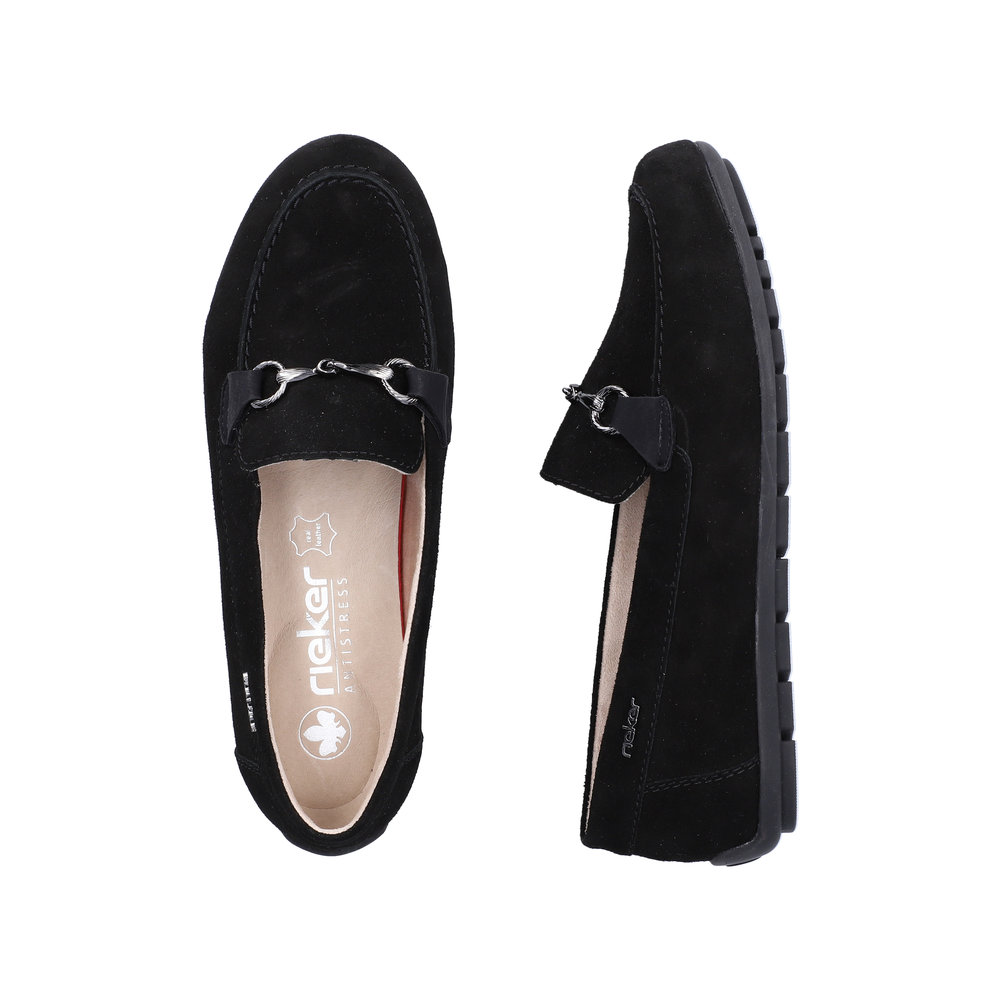 Rieker Ballerina skinn Svart - 9