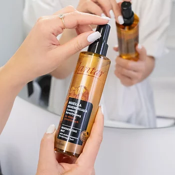 Vahvistava hiusvesi vaurioituneille hiuksille – meripihkalla ja provitamiini B5:llä