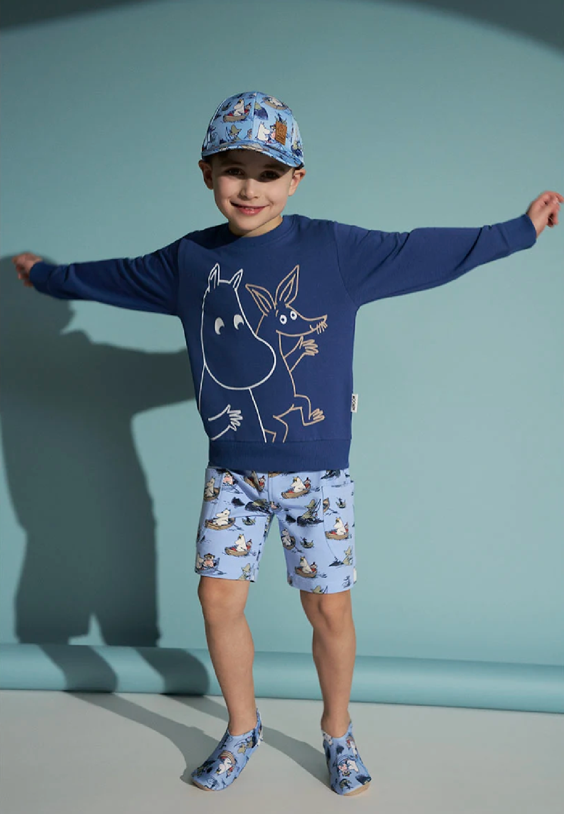 Moomin Kids Shorts - Boaters Light Blue - 2