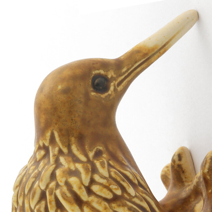クヌード・バッセ  茶/黄色の鳥  キウイ  10cm  1960年代