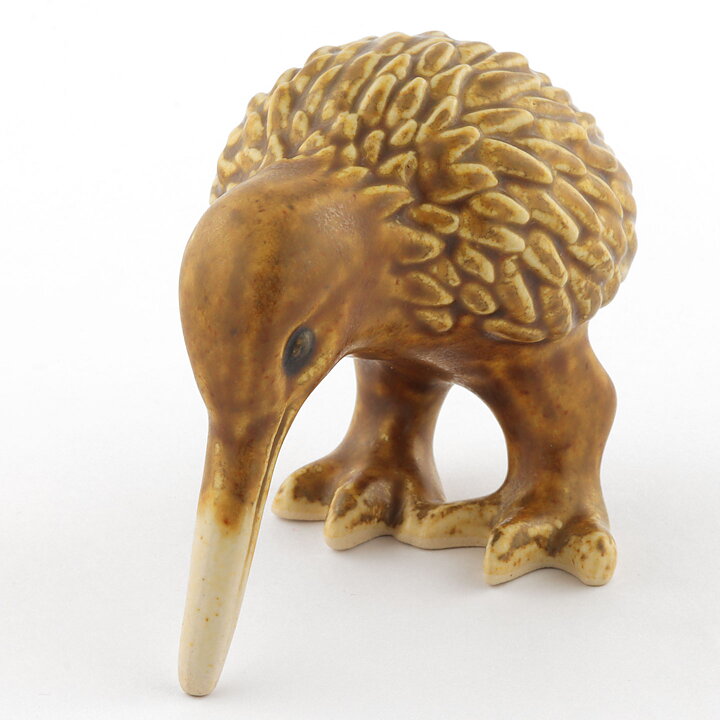 クヌード・バッセ  茶/黄色の鳥  キウイ  10cm  1960年代
