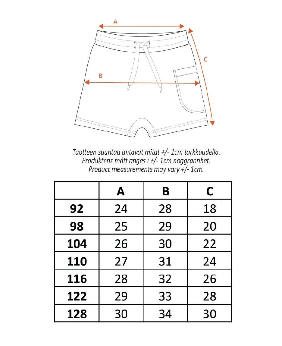 Mumin Barn Shorts - Snäckstrand Röd/Vit - 3