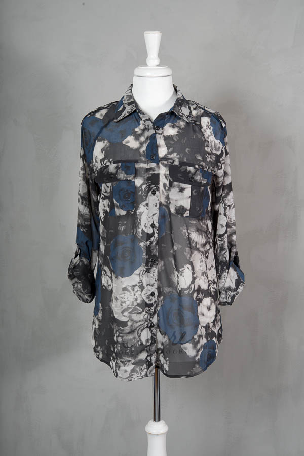 Pulz - Vak LS Shirt Caviar  Blue